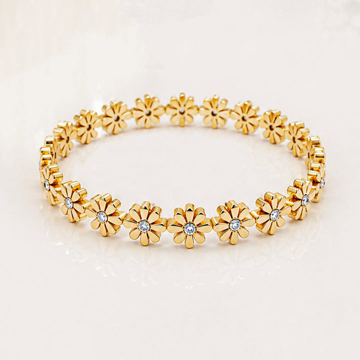 Daisy Bloom Crystal Bracelet