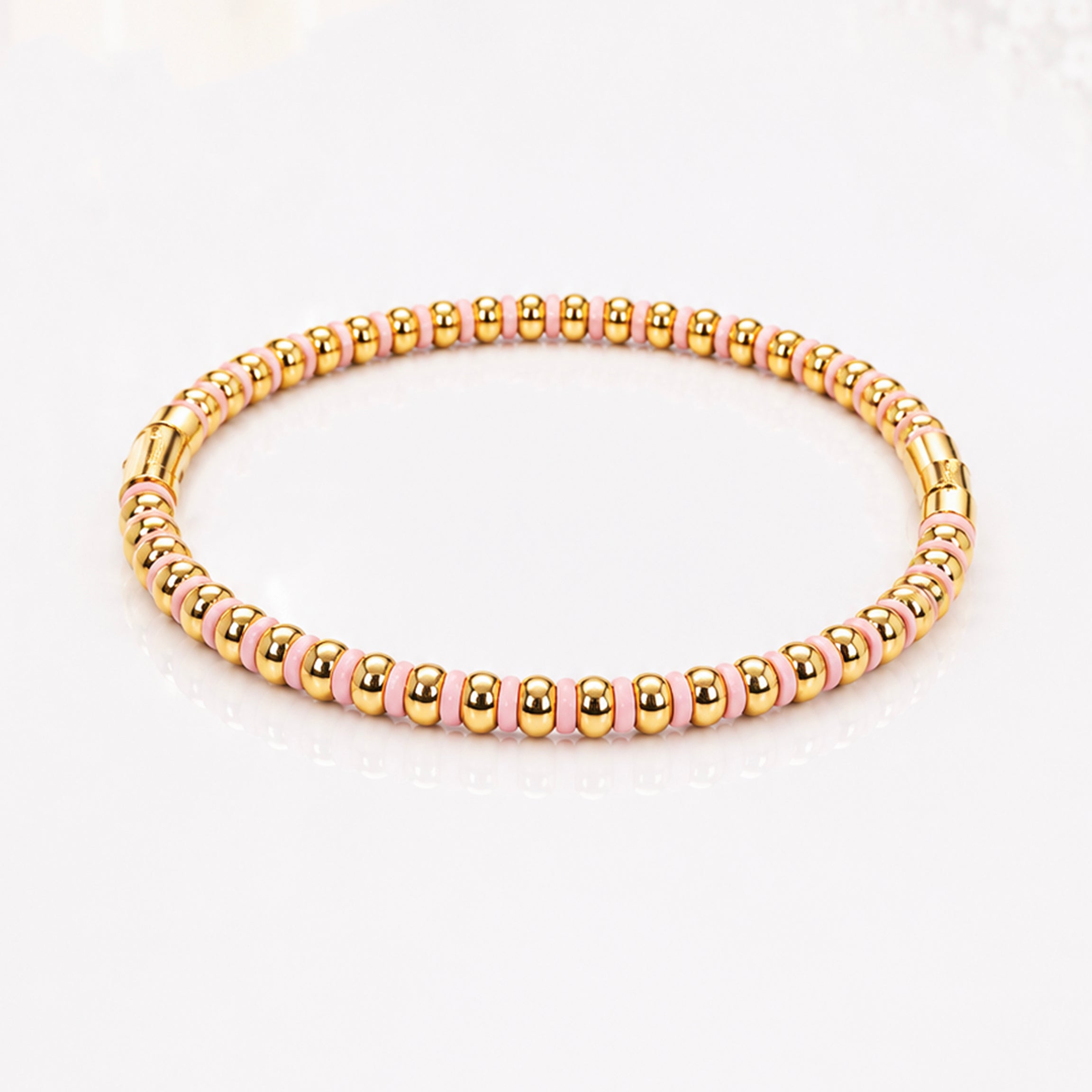 Blush Pink Beaded Bracelet