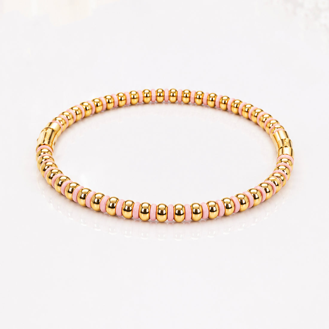 Blush Pink Beaded Bracelet