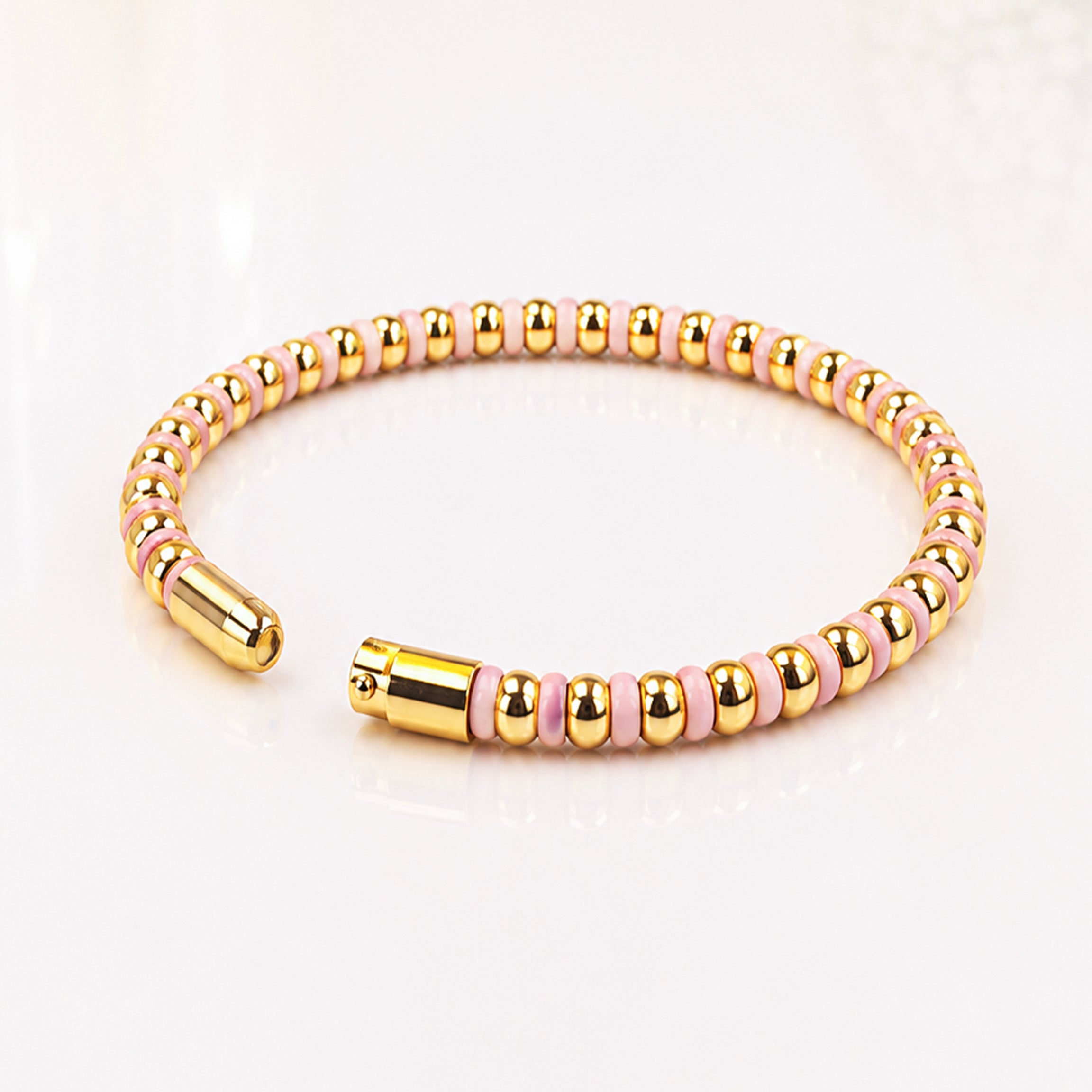 Blush Pink Beaded Bracelet