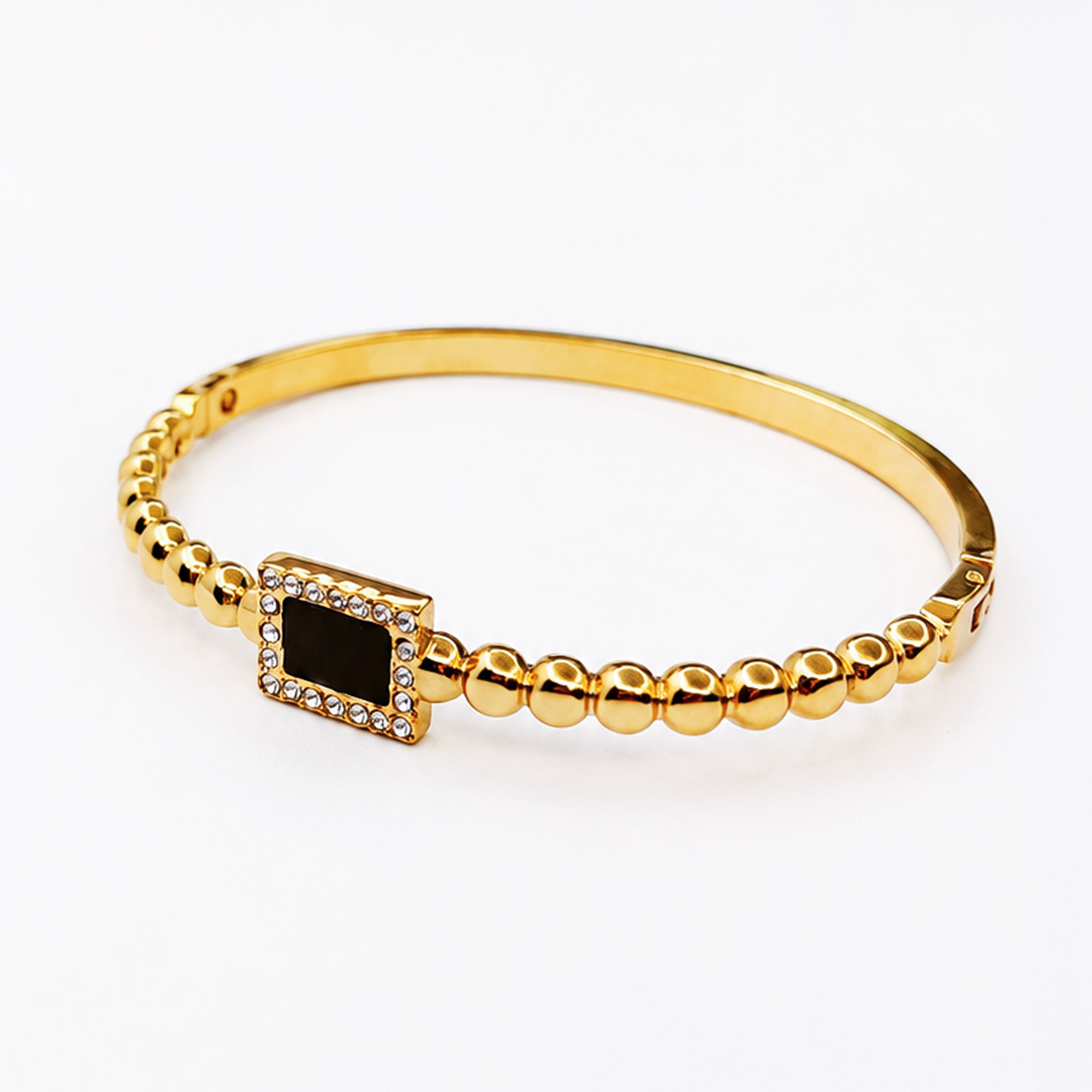 Noir Crystal Beaded Bracelet