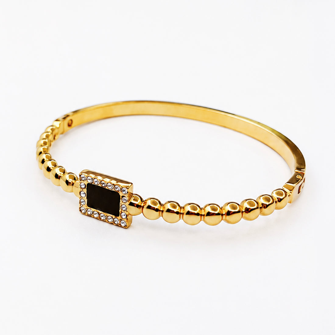 Noir Crystal Beaded Bracelet