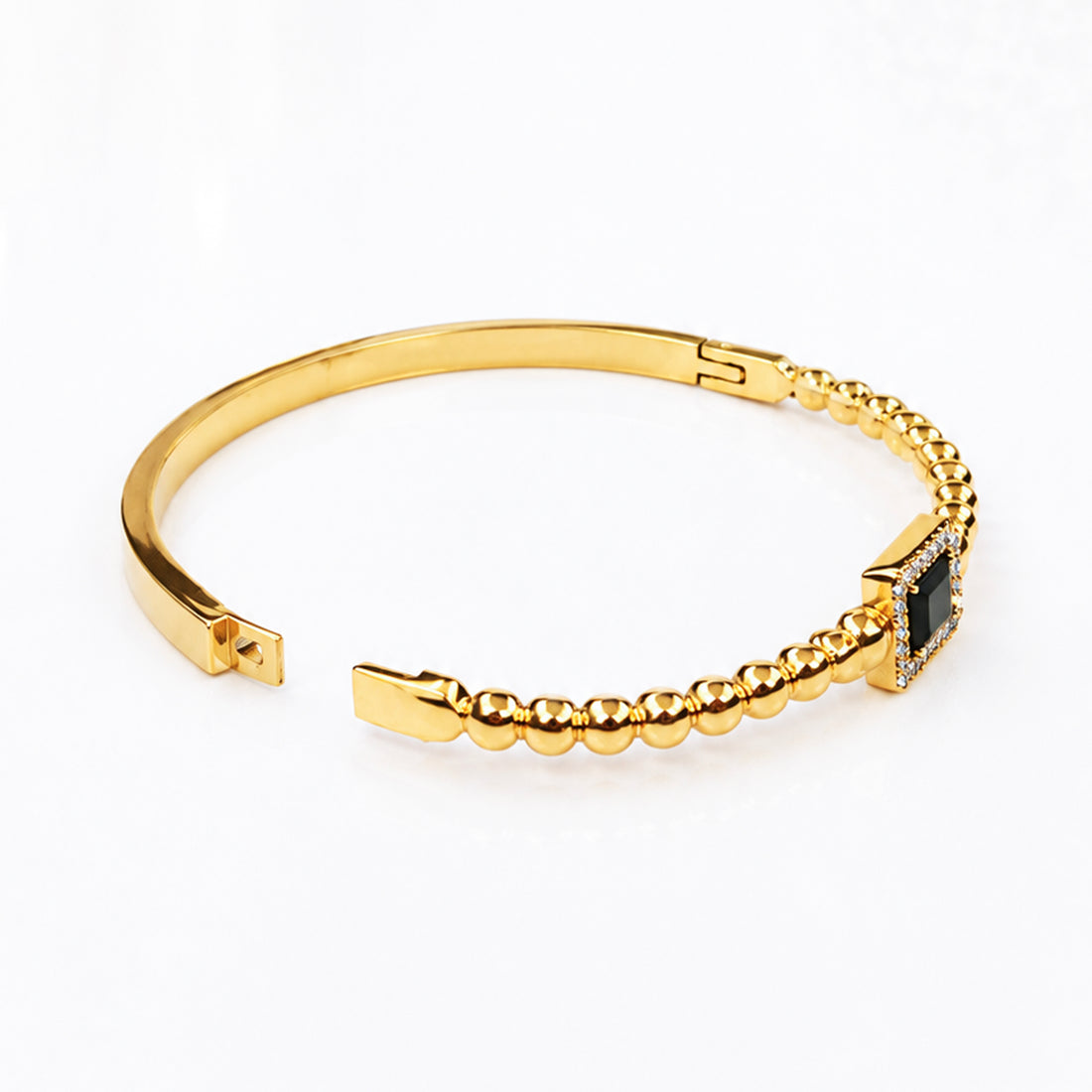 Noir Crystal Beaded Bracelet