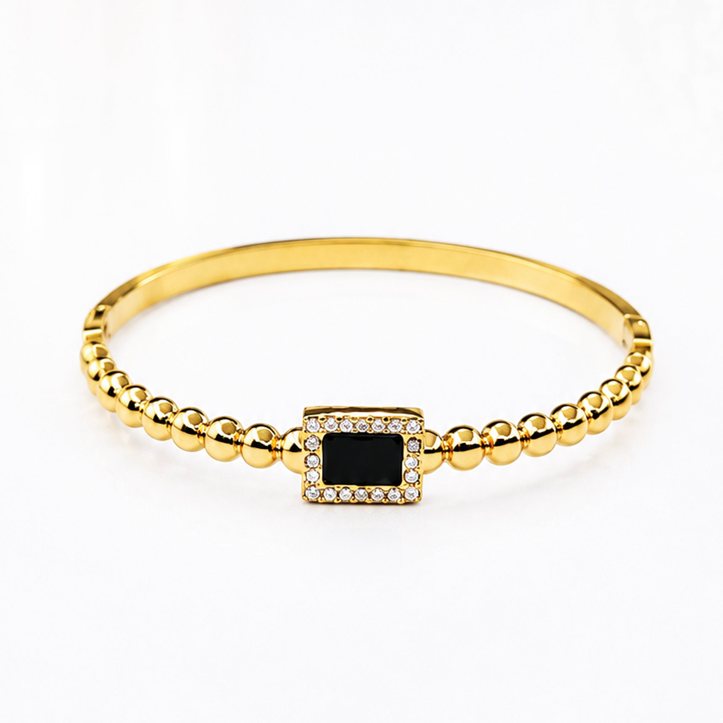 Noir Crystal Beaded Bracelet