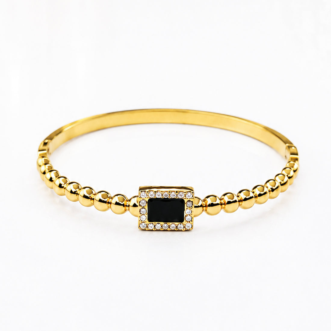 Noir Crystal Beaded Bracelet