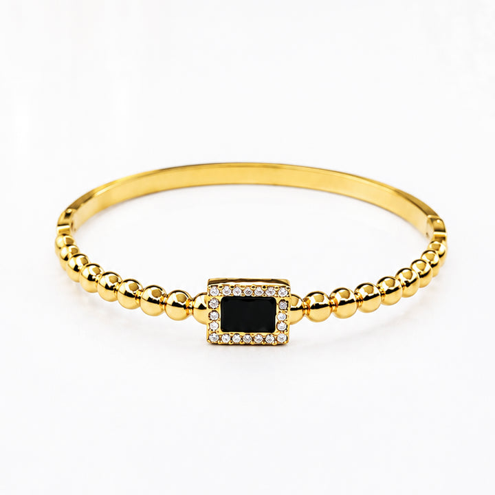 Noir Crystal Beaded Bracelet