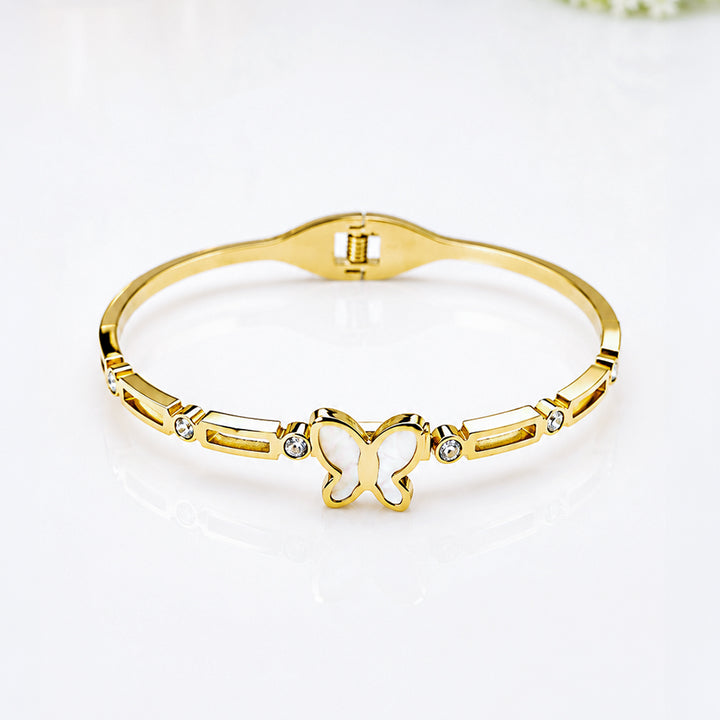 Golden Butterfly Crystal Bracelet