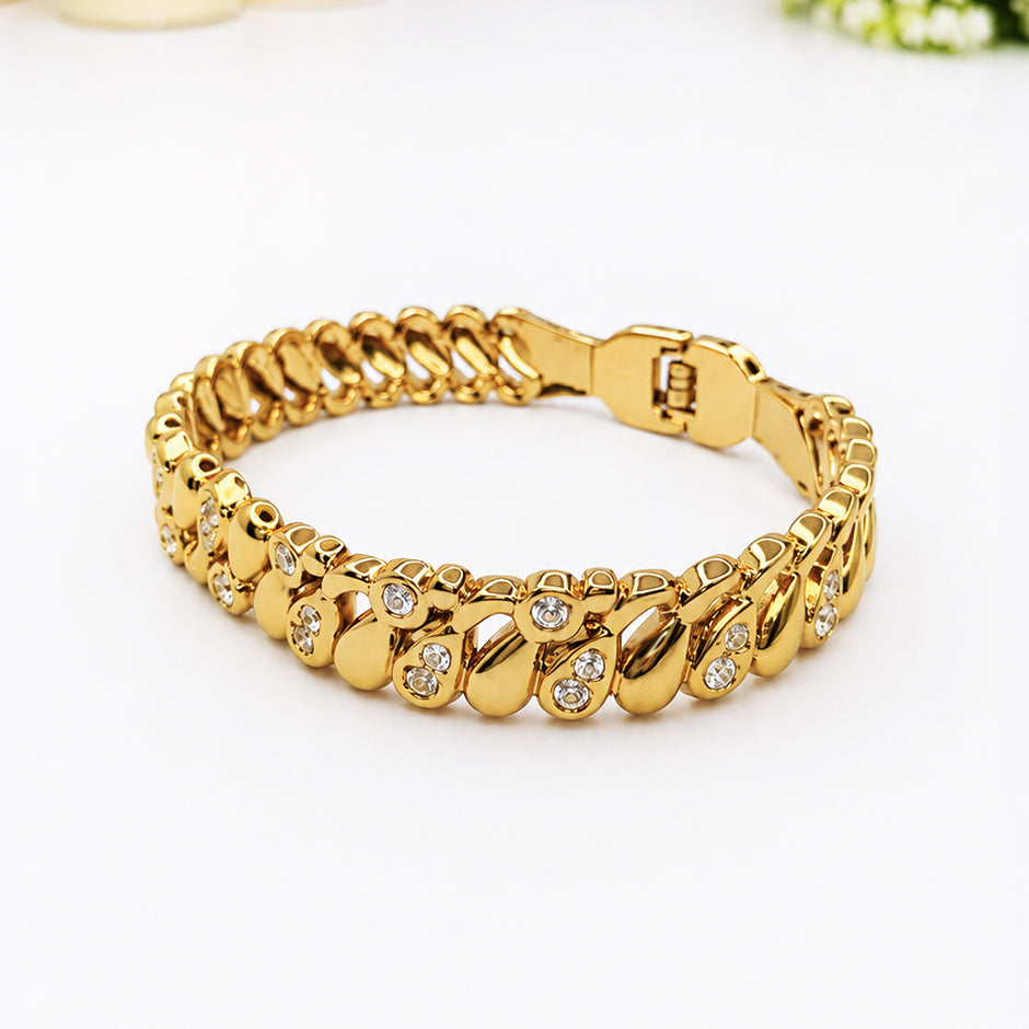 Golden Luxe Link Crystal Bracelet