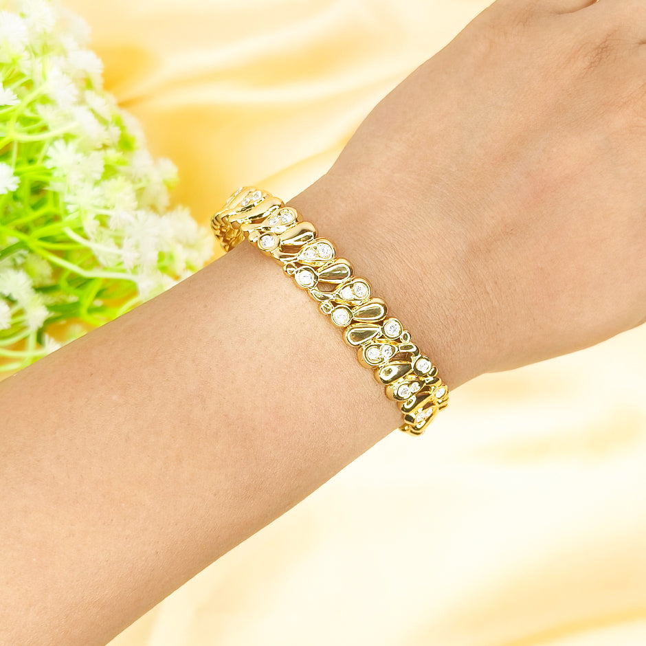 Golden Luxe Link Crystal Bracelet