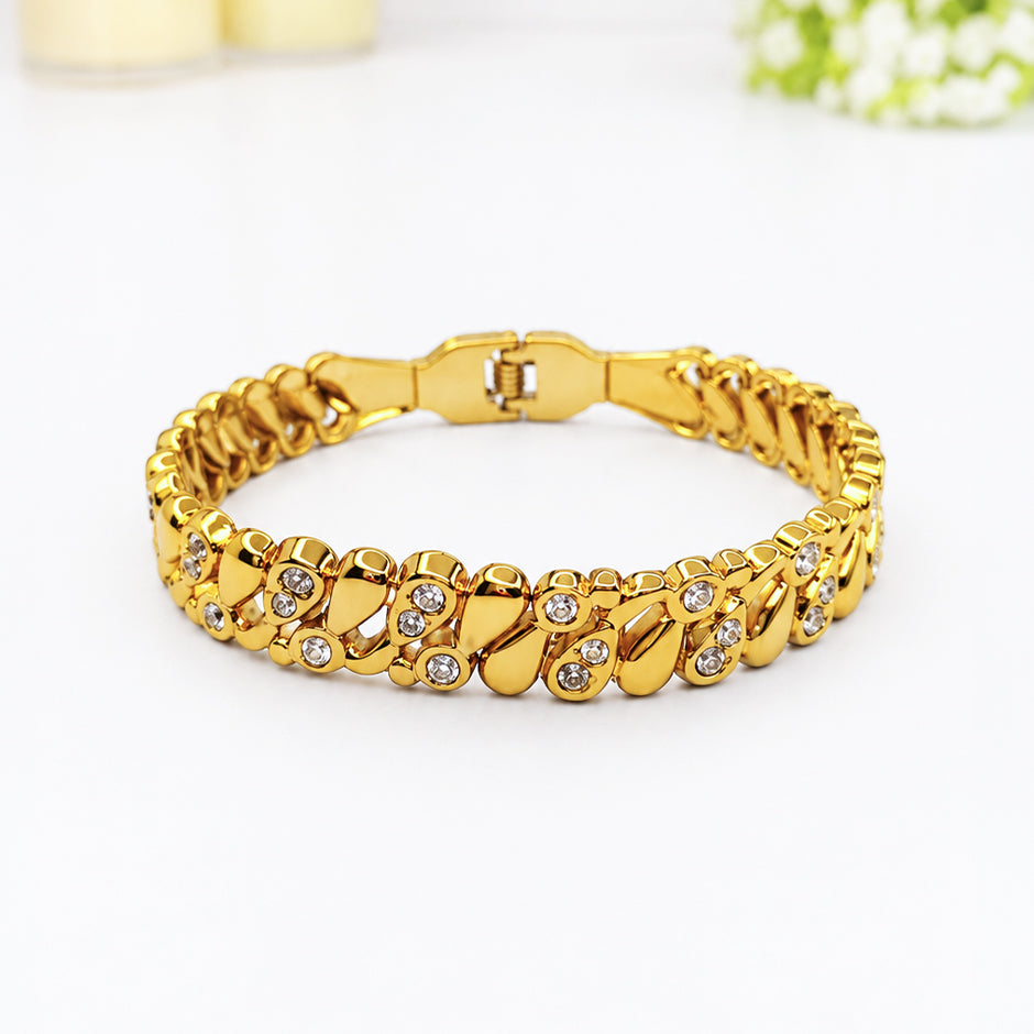Golden Luxe Link Crystal Bracelet