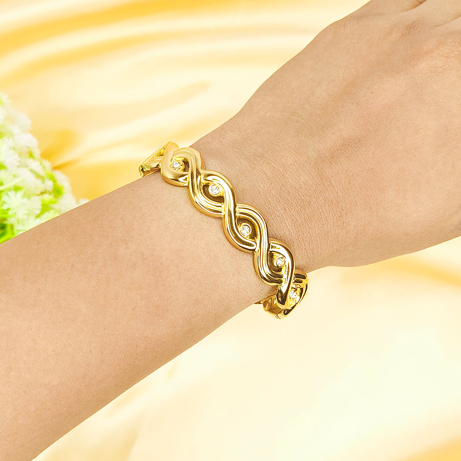 Golden Infinity Link Bracelet