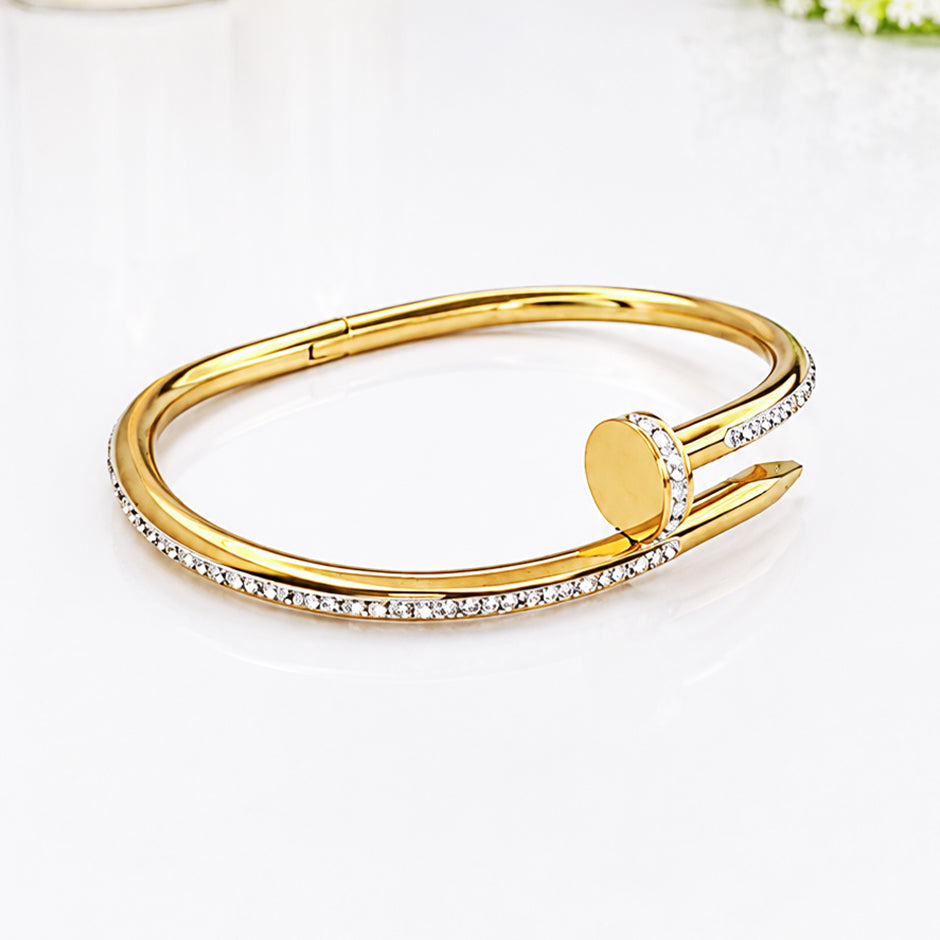 Nail Luxe Crystal Cuff Bracelet