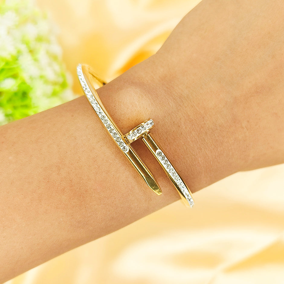 Nail Luxe Crystal Cuff Bracelet