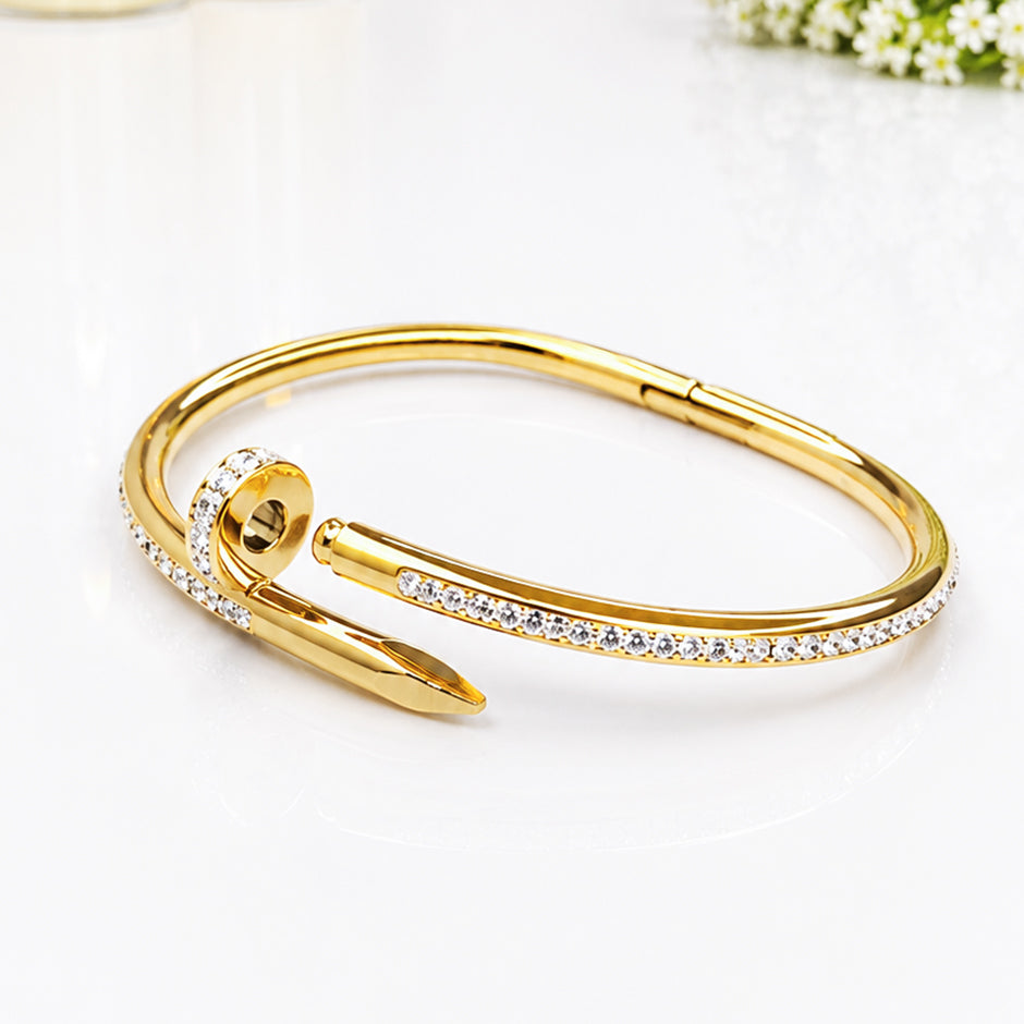 Nail Luxe Crystal Cuff Bracelet
