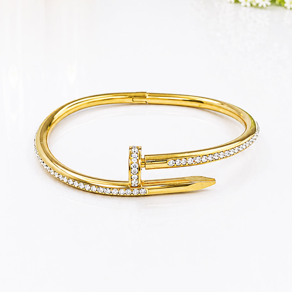 Nail Luxe Crystal Cuff Bracelet