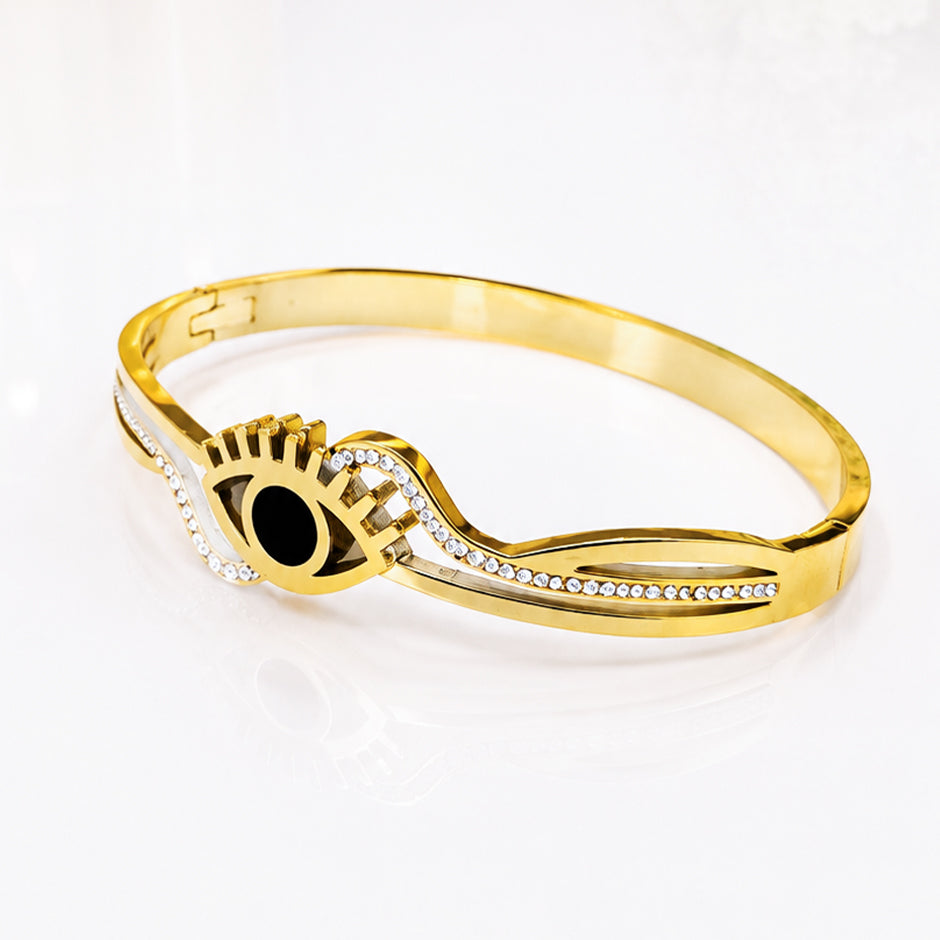 Black Evil Eye Crystal Bracelet