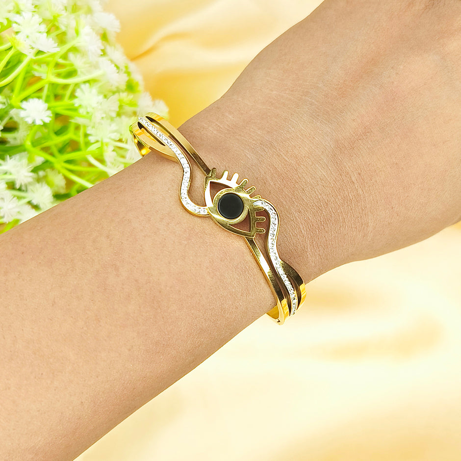 Black Evil Eye Crystal Bracelet