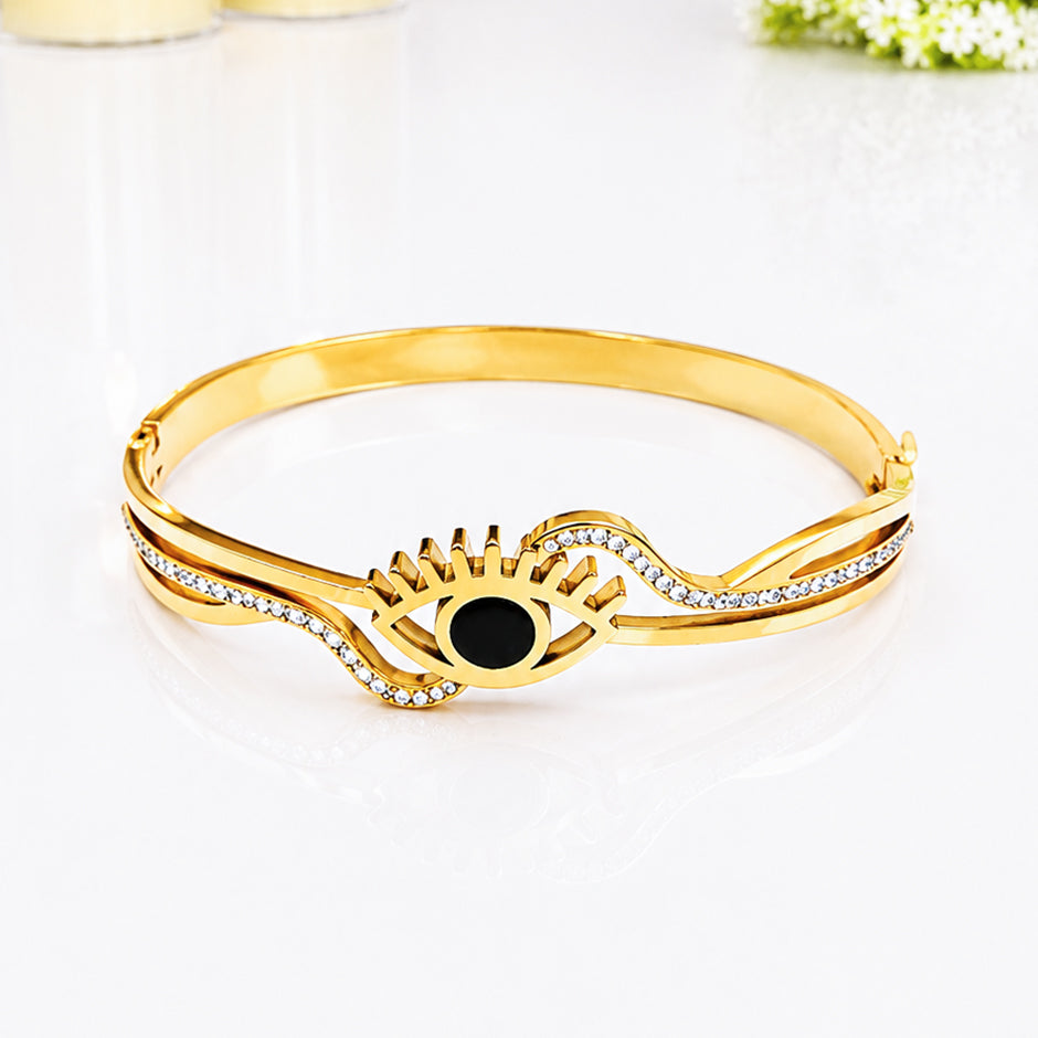 Black Evil Eye Crystal Bracelet