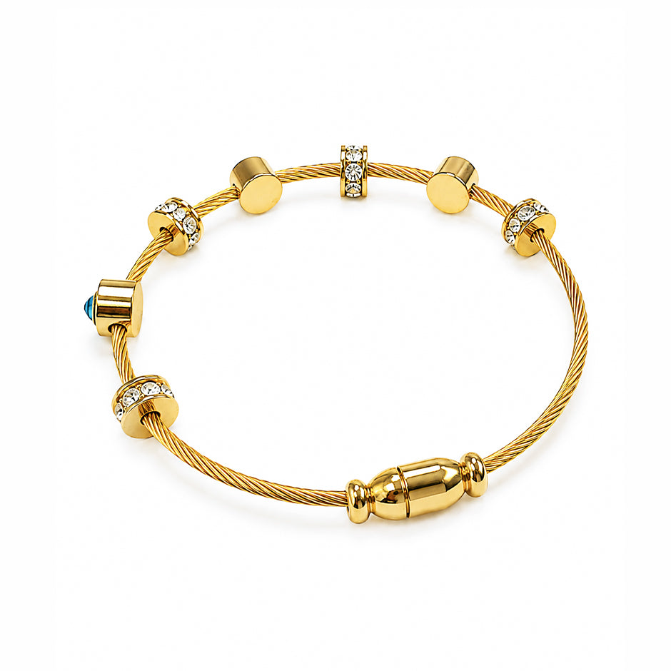 Blue Evil Eye Beaded Bracelet