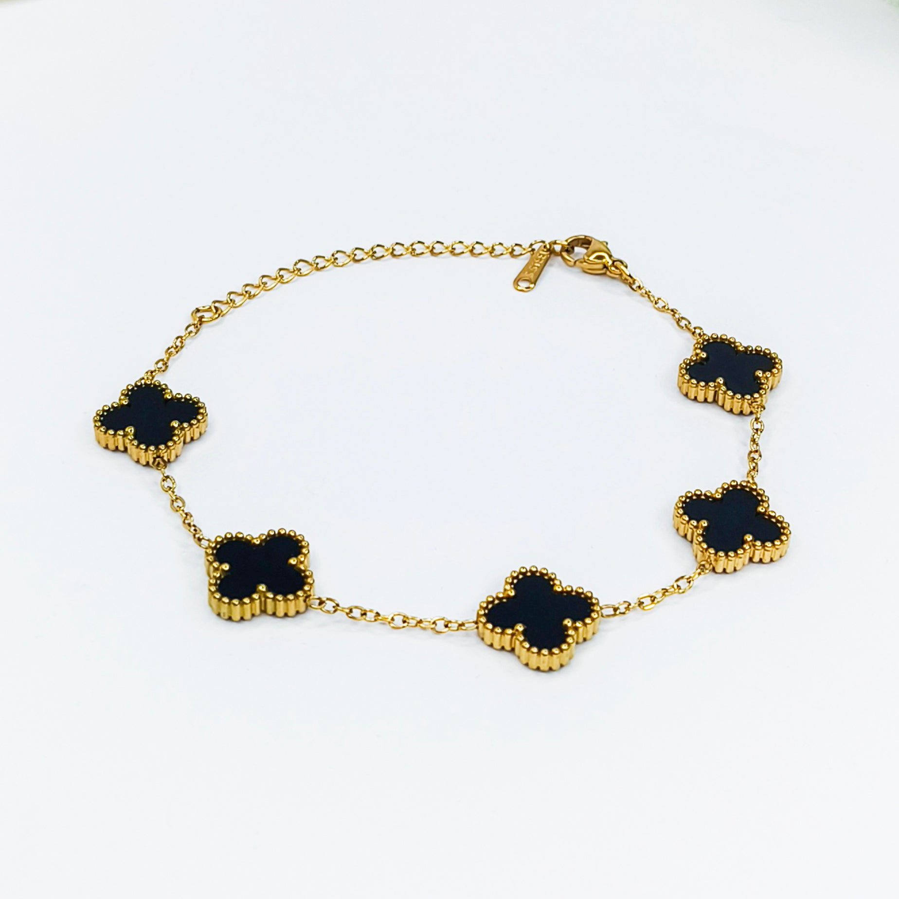 Black Clover Charm Chain Bracelet