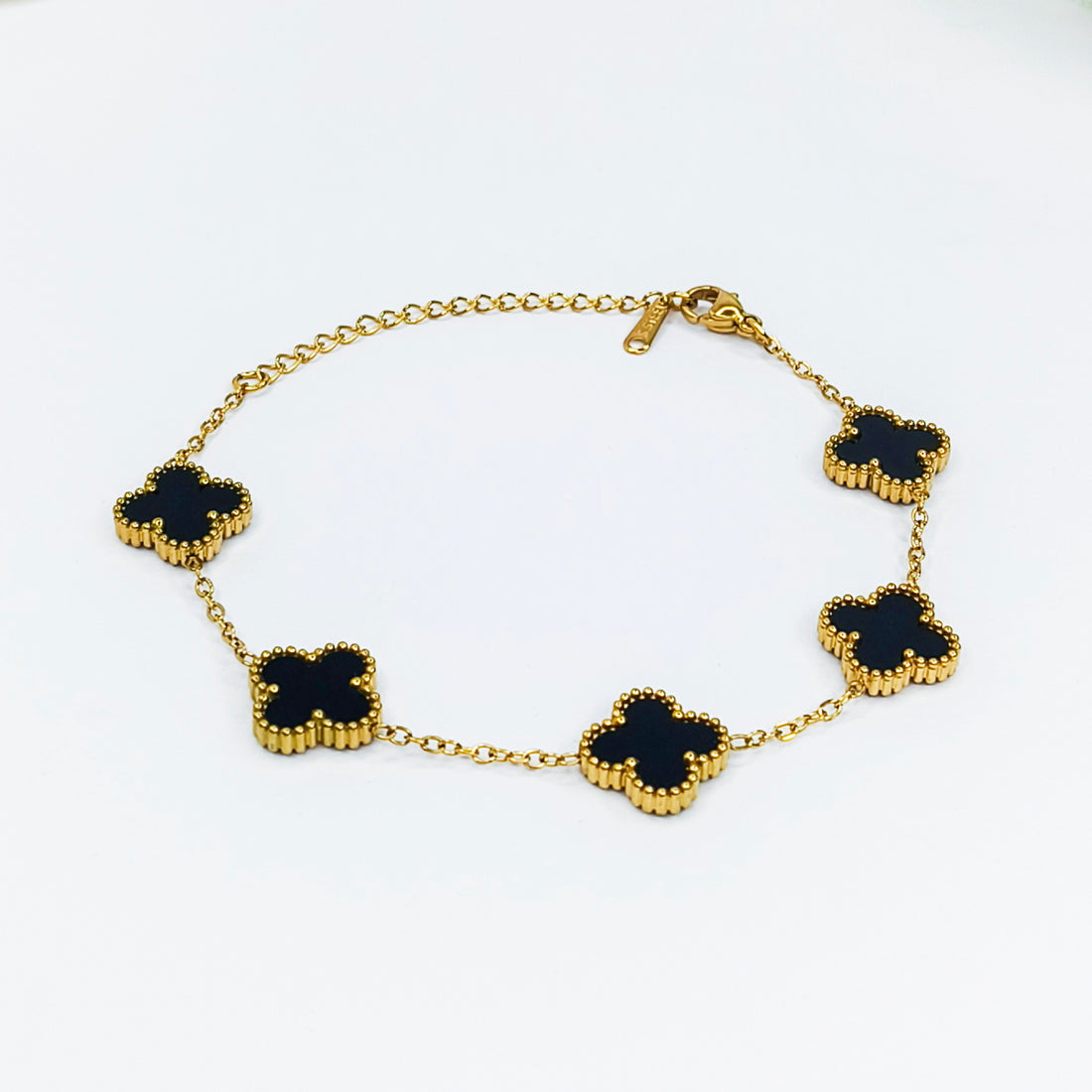 Black Clover Charm Chain Bracelet