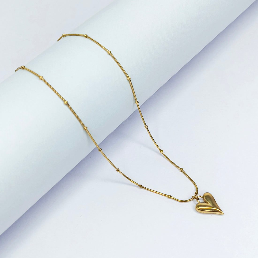 Minimal Heart Drop Necklace