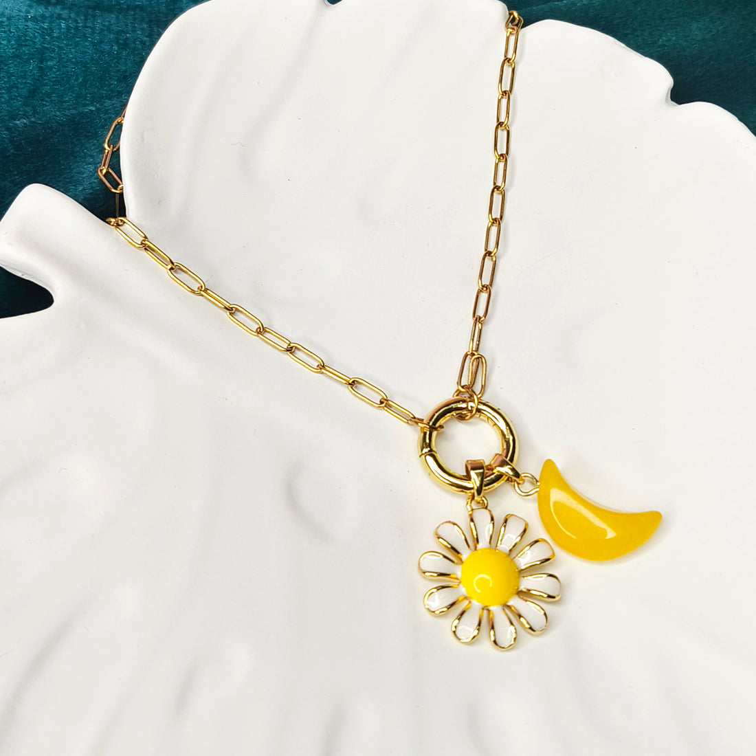 Daisy Moon Charm Necklace