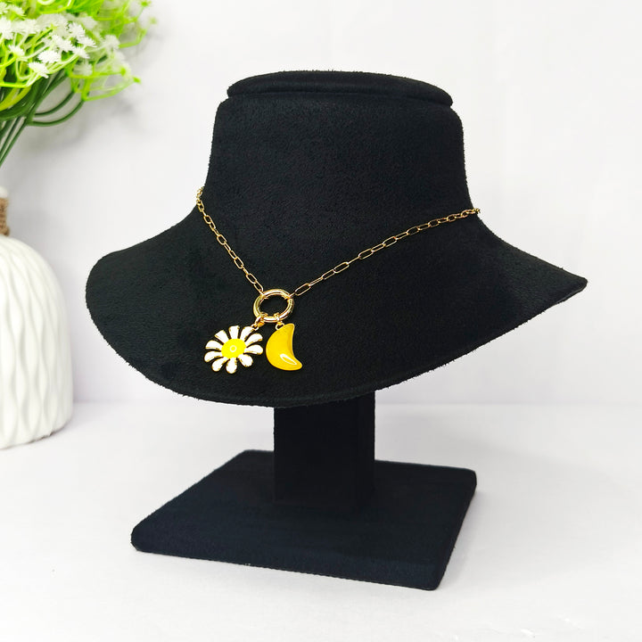 Daisy Moon Charm Necklace