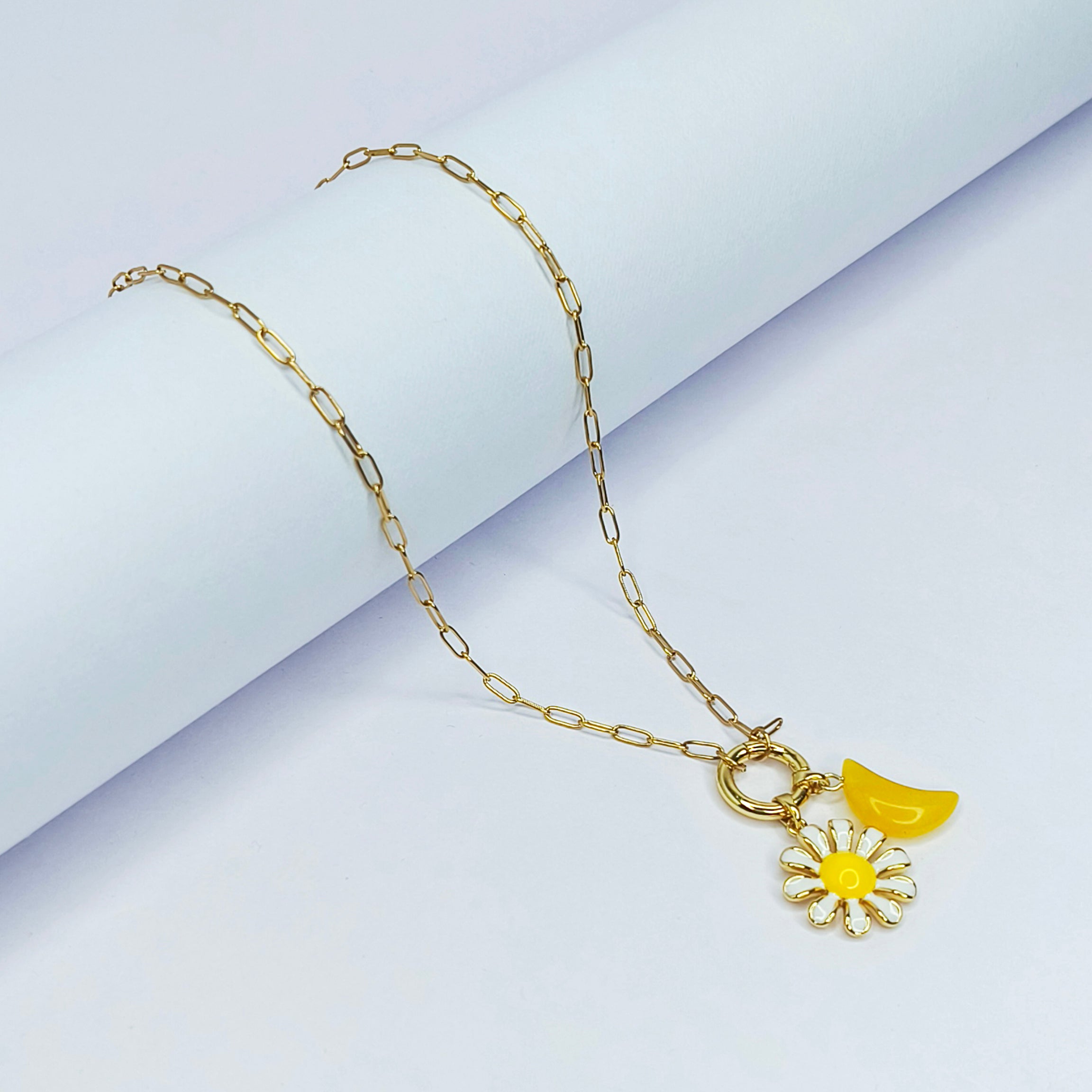 Daisy Moon Charm Necklace