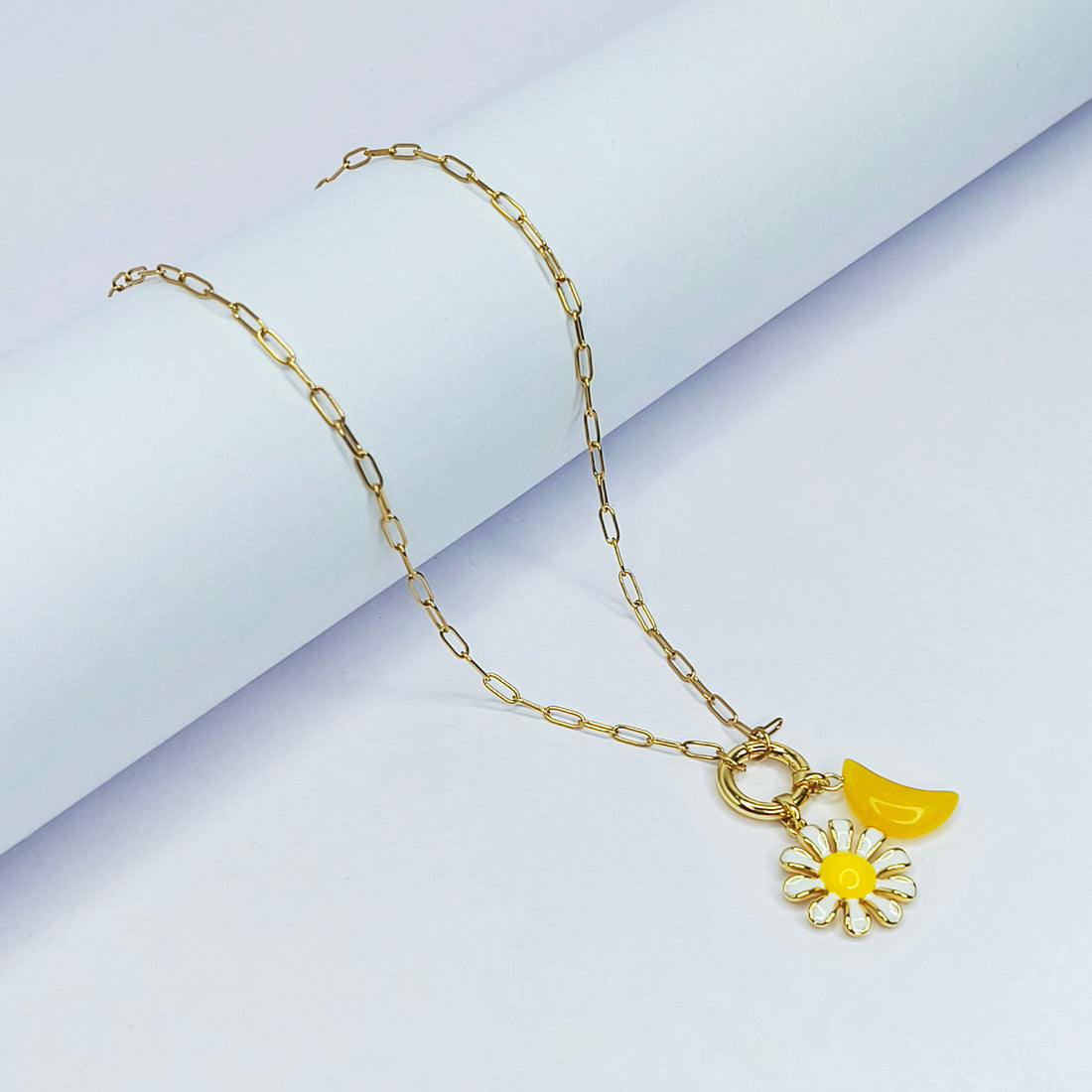 Daisy Moon Charm Necklace