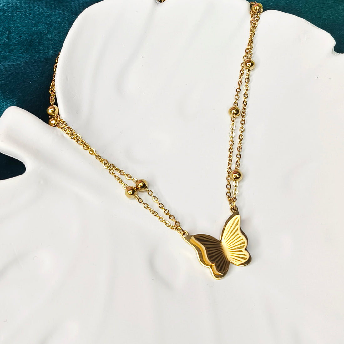 Butterfly Double Layer Necklace