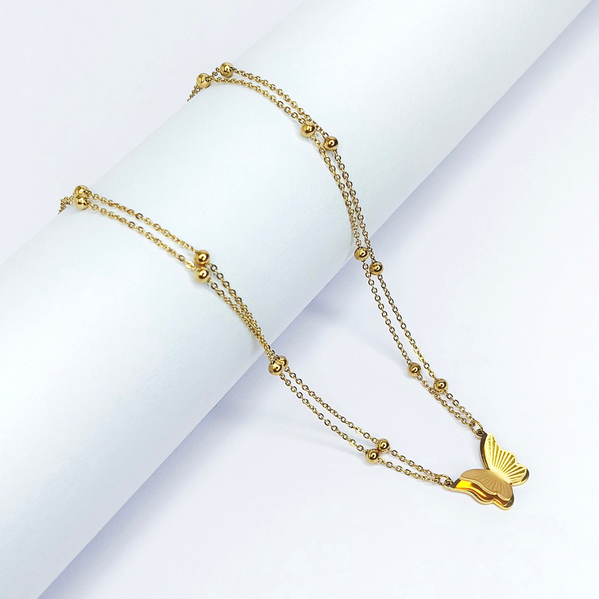 Butterfly Double Layer Necklace