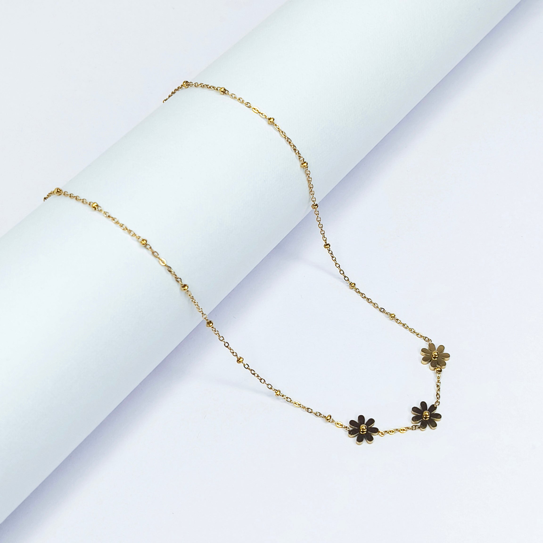 Midnight Bloom Floral Necklace