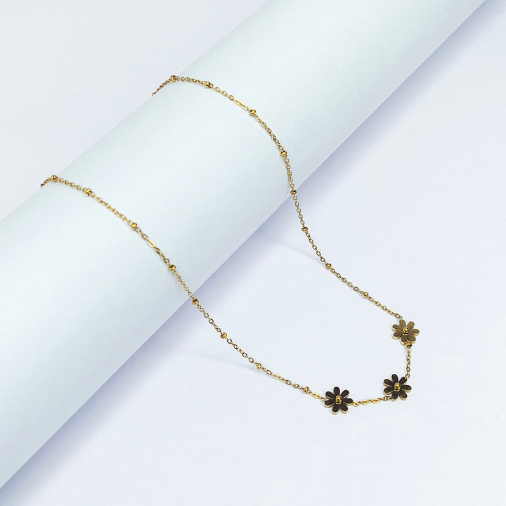 Midnight Bloom Floral Necklace