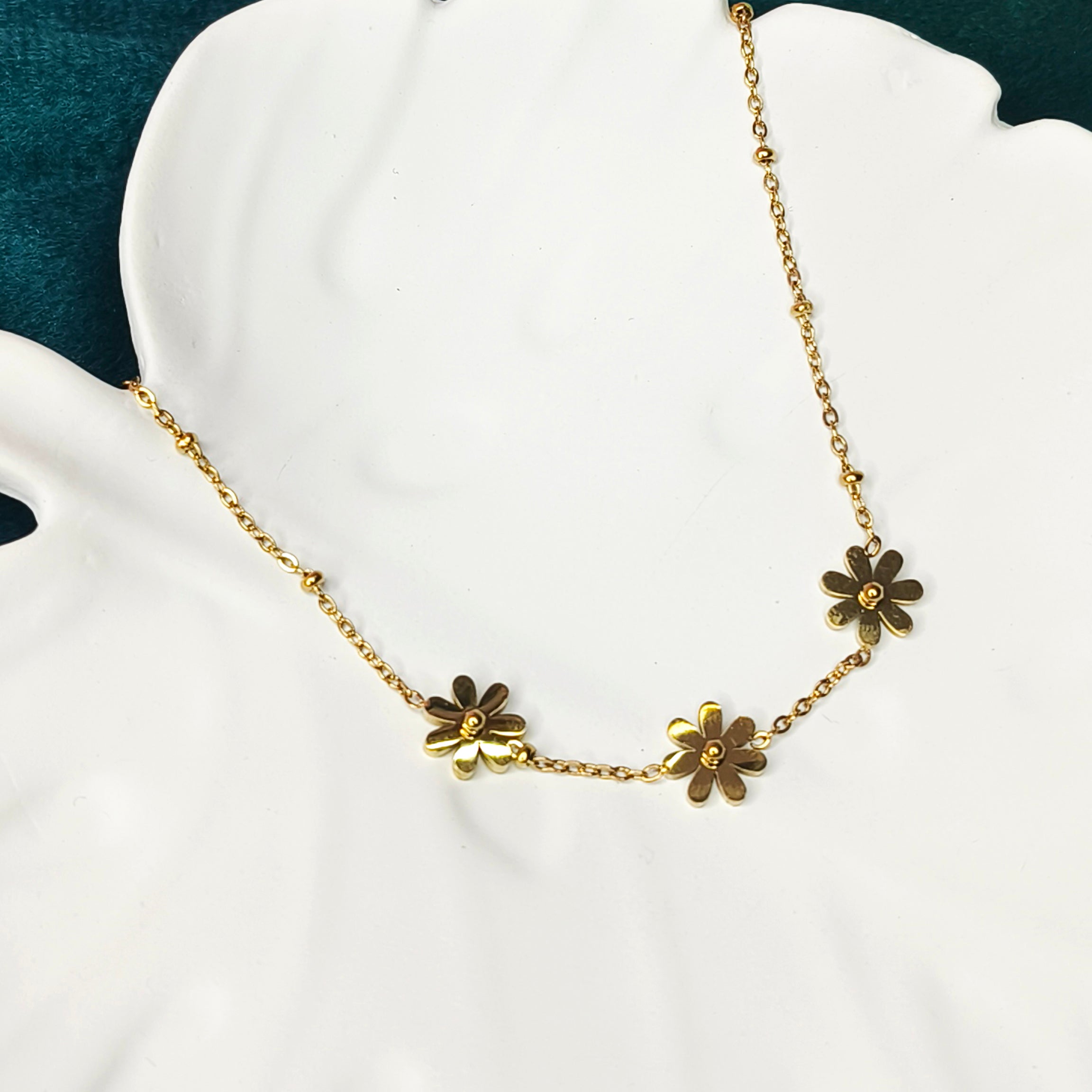 Midnight Bloom Floral Necklace
