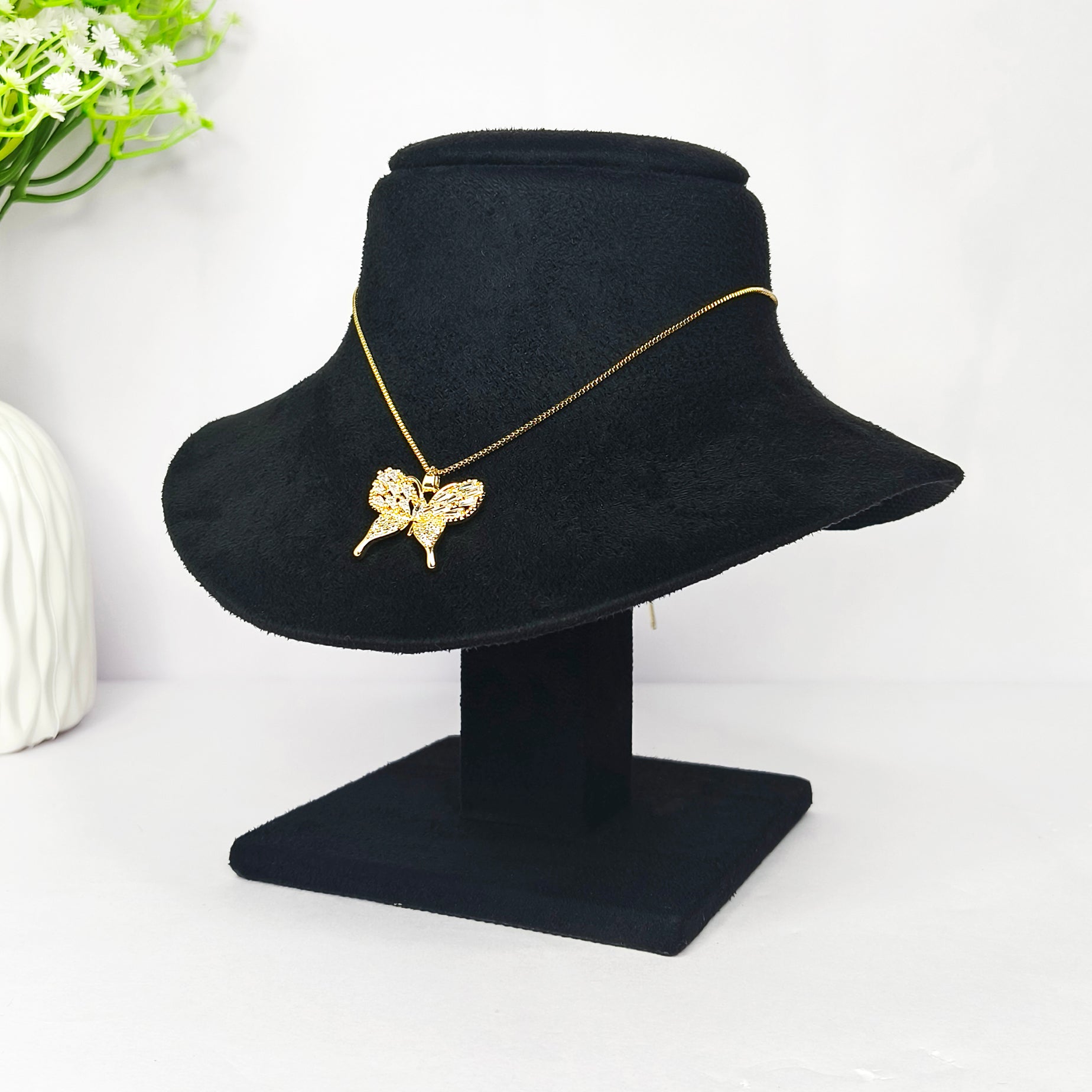 Golden Butterfly Crystal Necklace