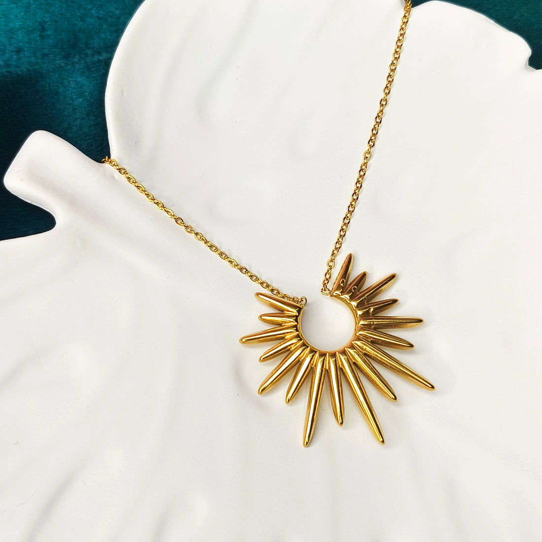 Sunray Halo Pendant Necklace