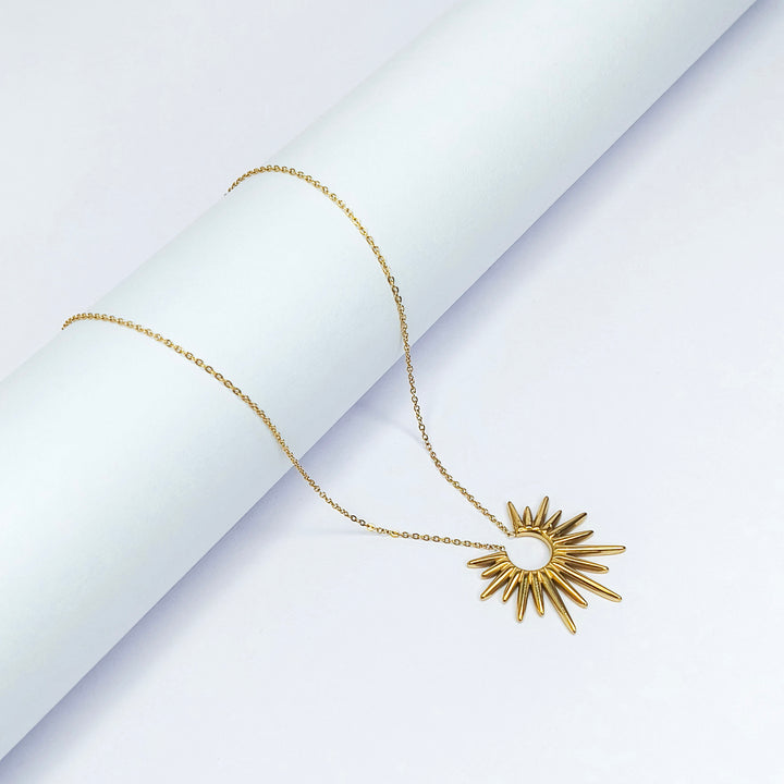 Sunray Halo Pendant Necklace