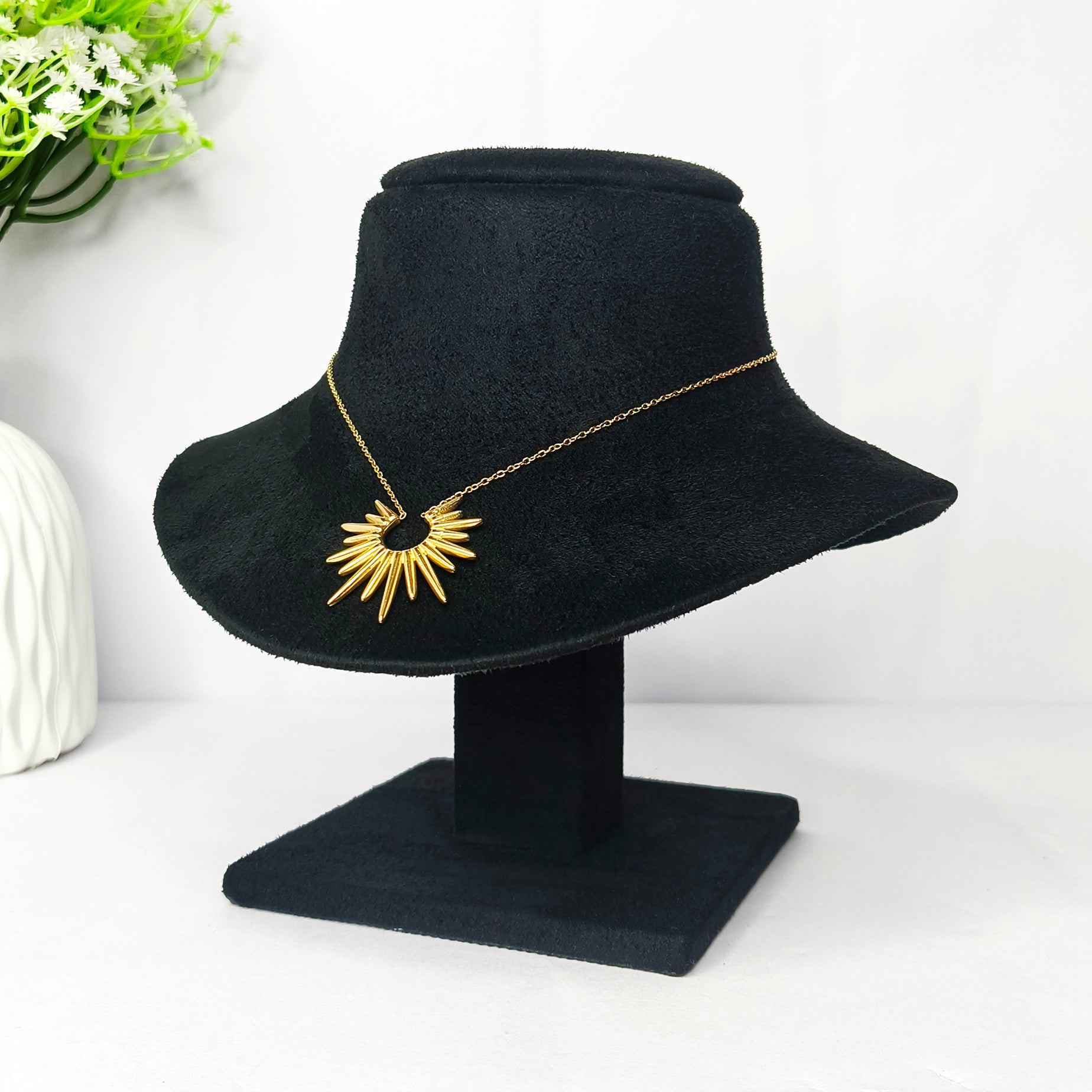 Sunray Halo Pendant Necklace