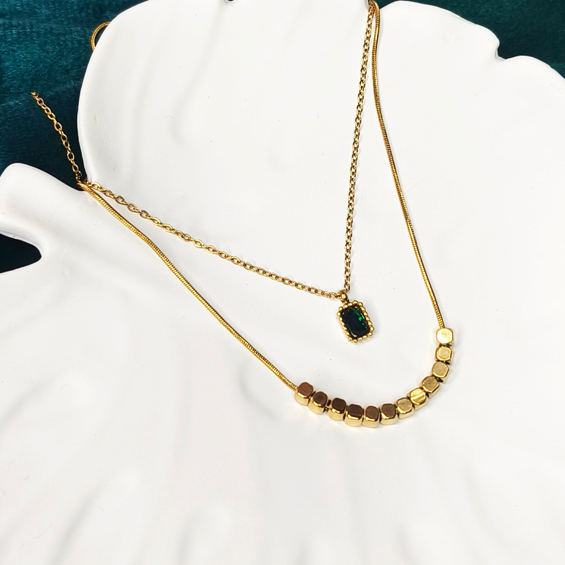 Emerald Luxe Layered Necklace