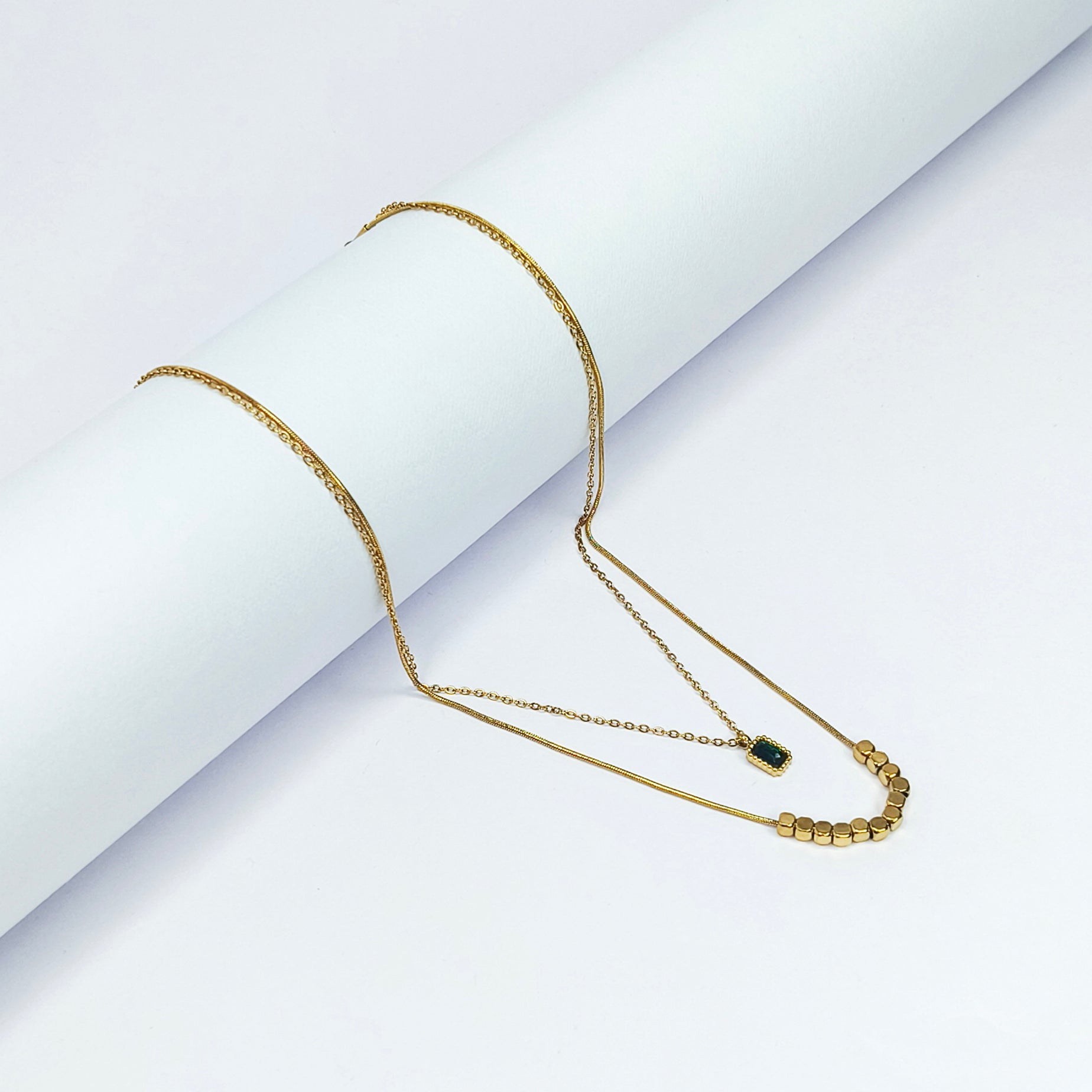 Emerald Luxe Layered Necklace