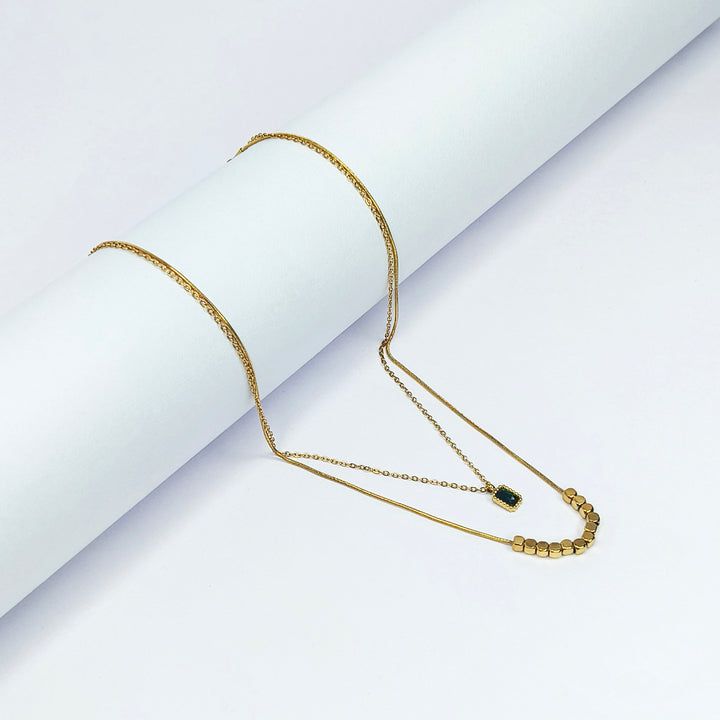 Emerald Luxe Layered Necklace