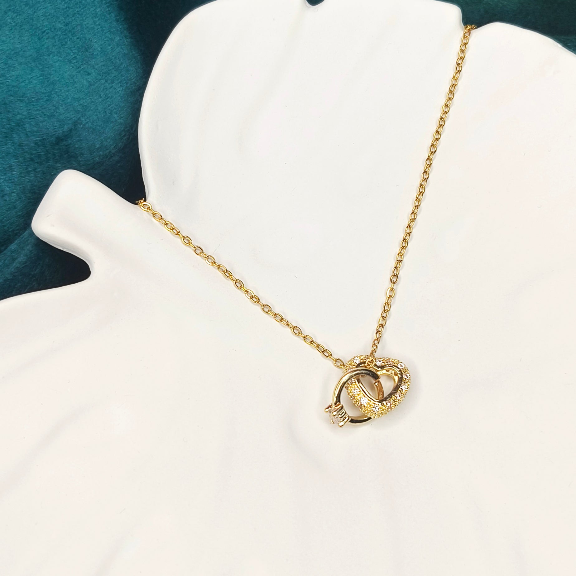 Eternal Heart Ring Necklace