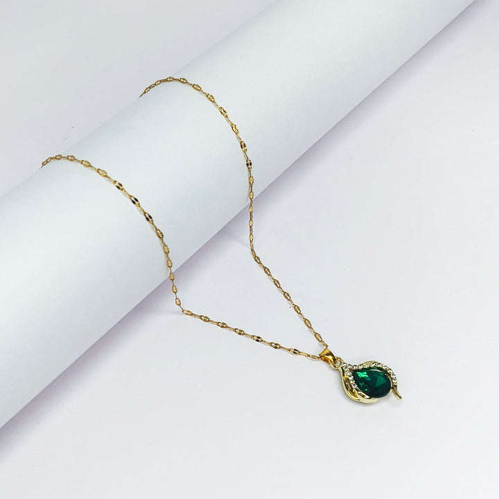 Royal Emerald Teardrop Necklace