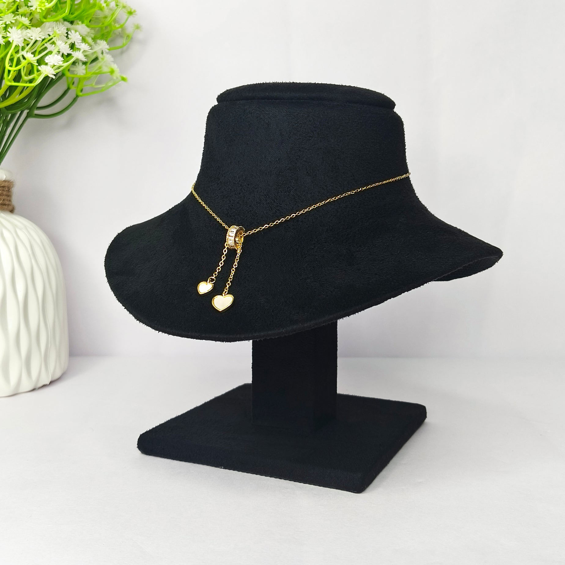Pearl Heart Cascade Necklace