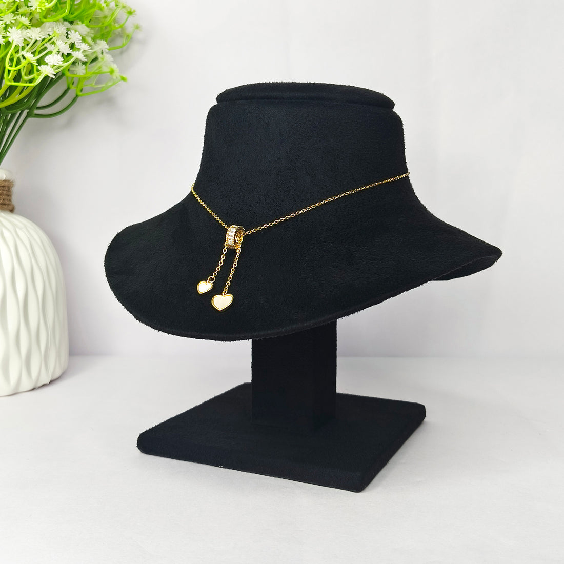 Pearl Heart Cascade Necklace