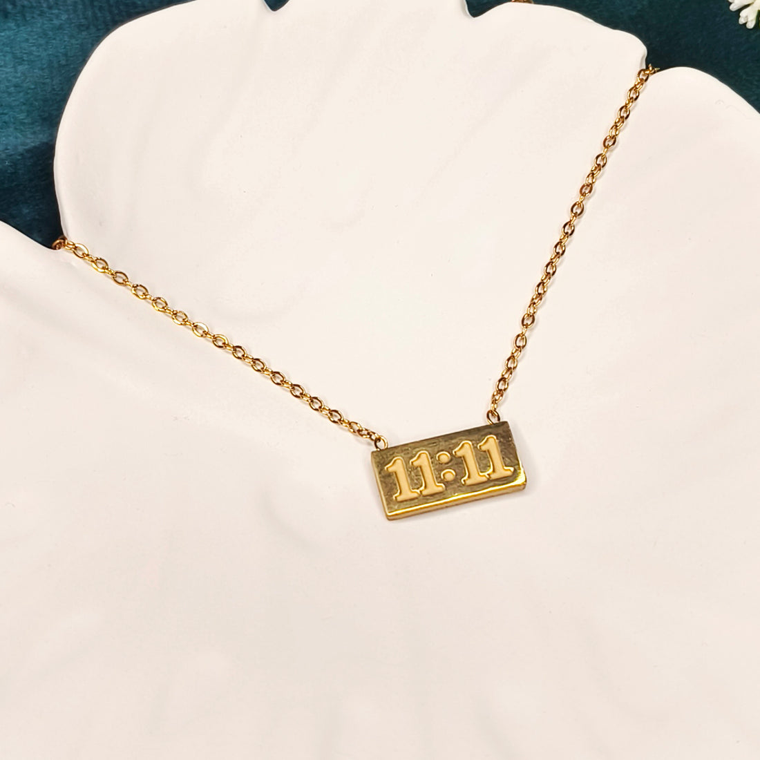 11:11 Manifestation Bar Necklace