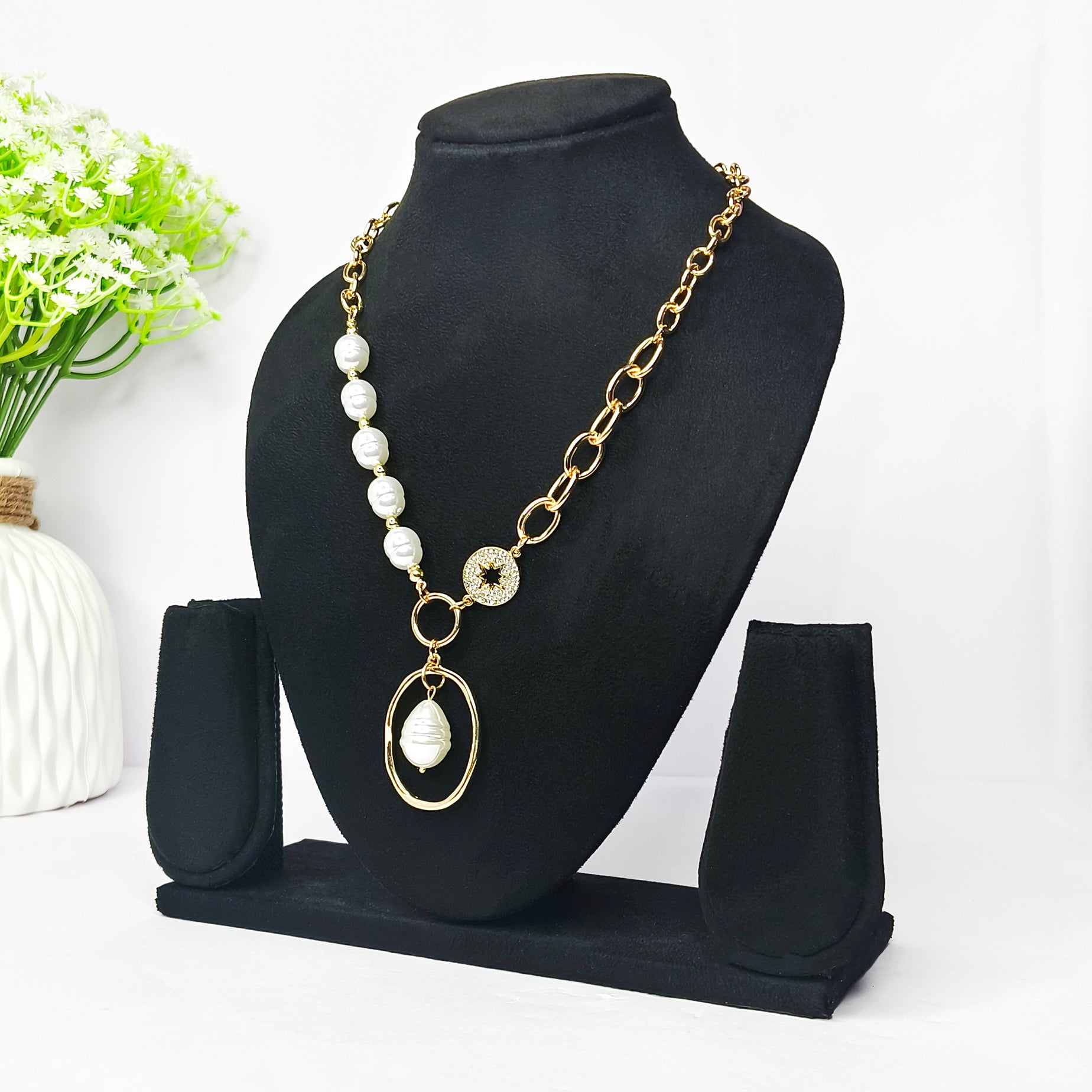 Pearl Luxe Charm Necklace