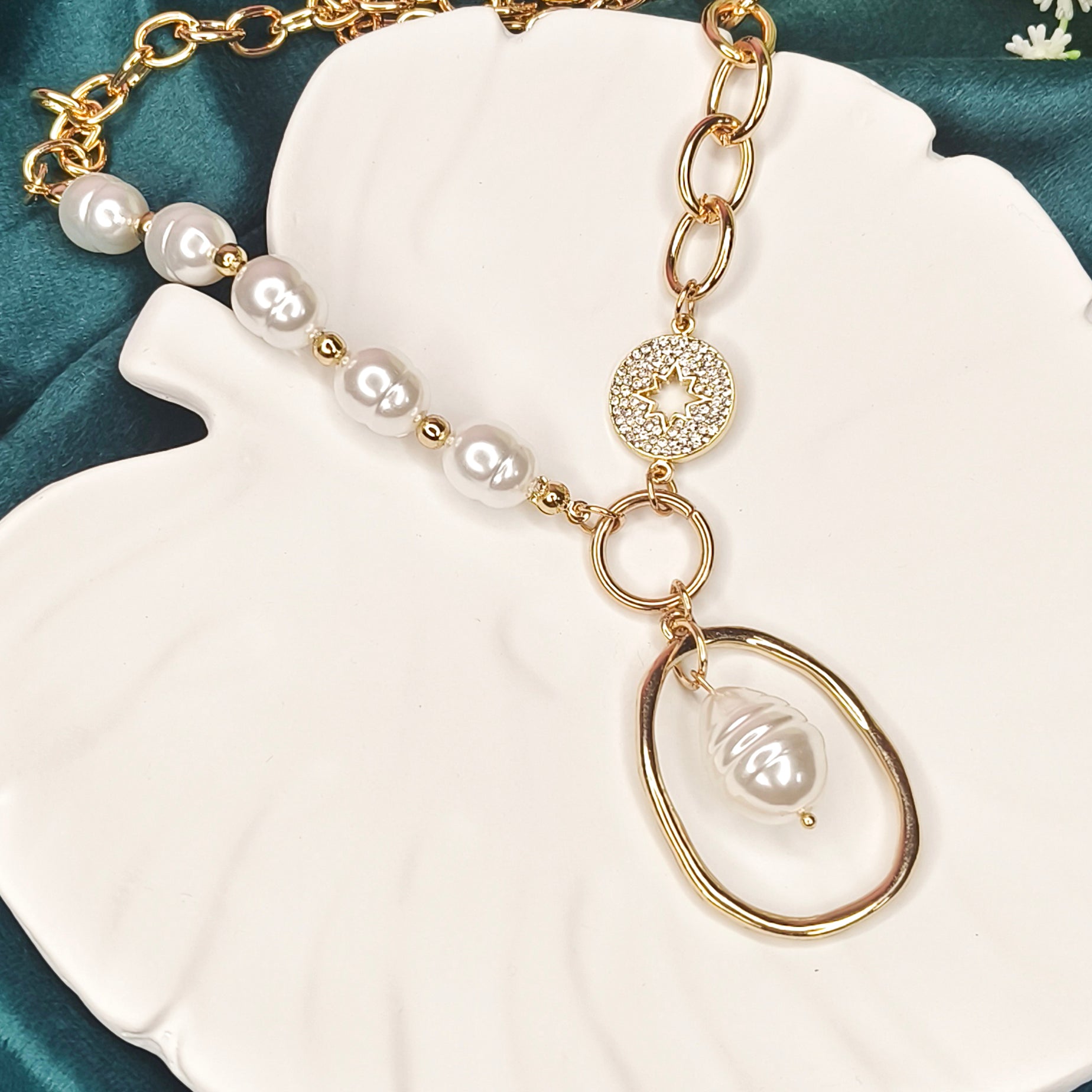 Pearl Luxe Charm Necklace