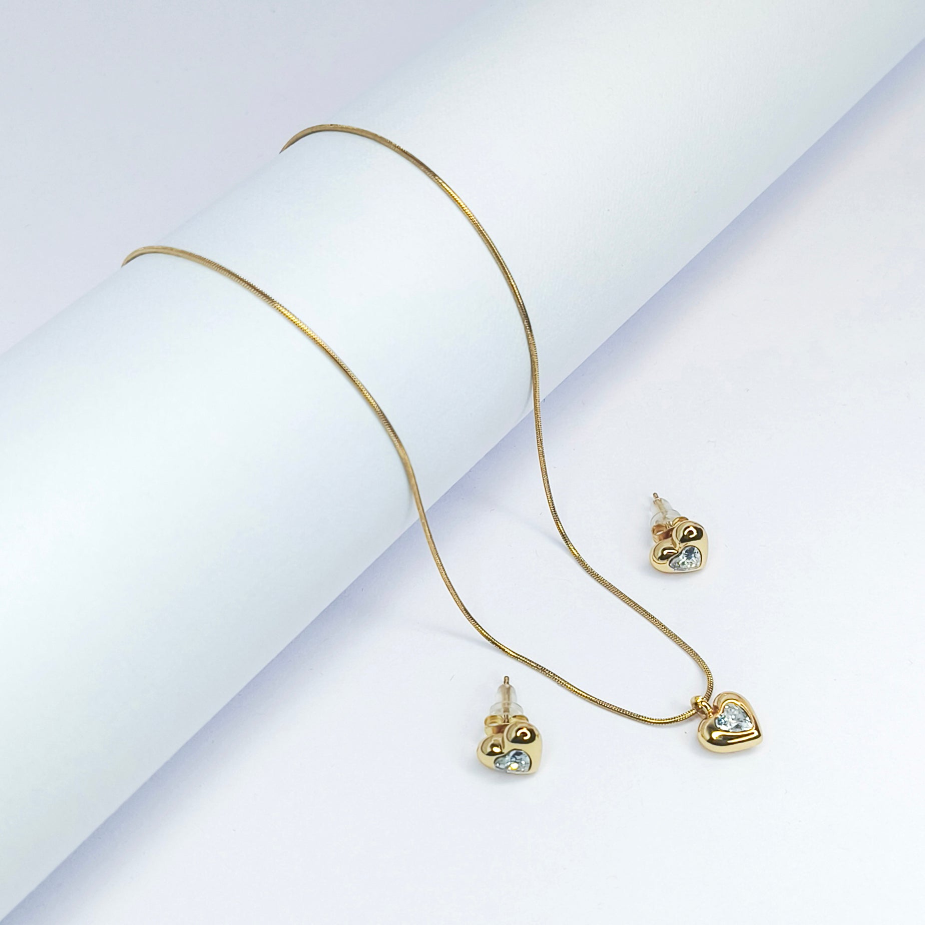 Crystal Royale Heart Necklace Set